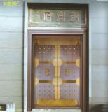 上海豪宅别墅铜门|别墅子母铜门|豪华玻璃铜门