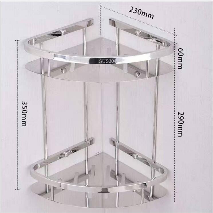 304不锈钢三角蓝角架浴室置物架卫生间收纳架卫浴挂件批发