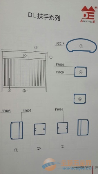 栏杆铝型材批发生产扶手铝型材栏杆扶手铝材栏杆扶手铝型材